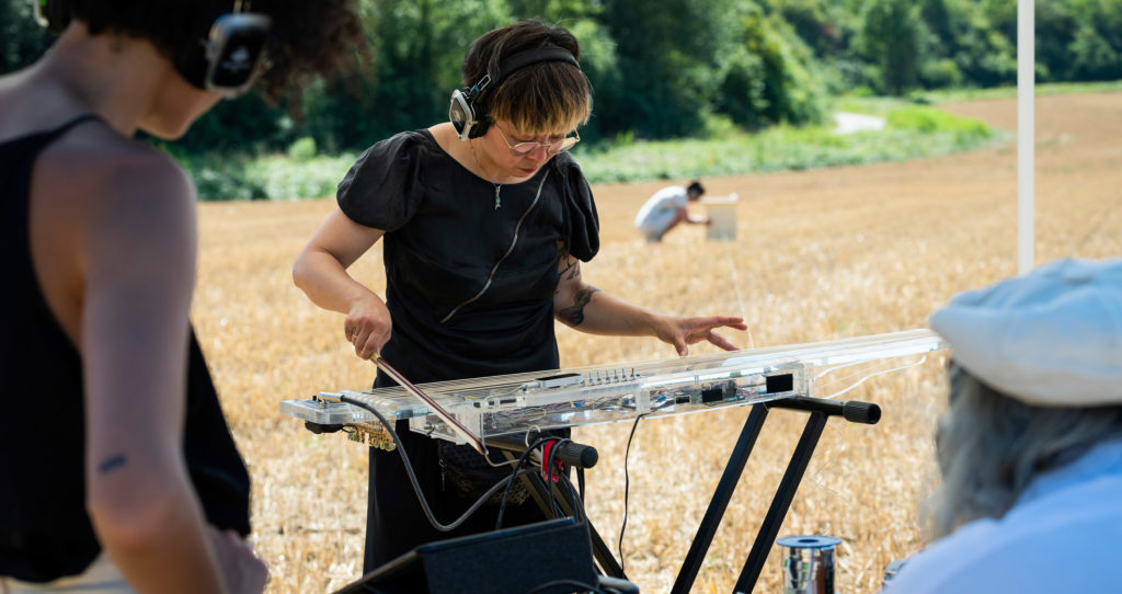 Triple Instruments, kinetisch-akustische Skulptur, Lantz'scher Skulpturenpark